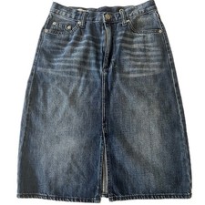 Womens Gap 1969 denim skirt above or at knee ,dark wash 100 cotton four pockets
