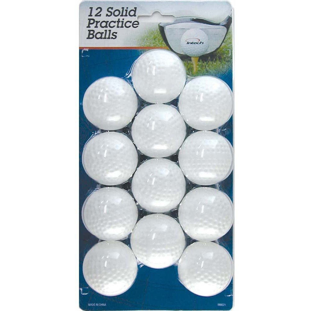 NEW Intech Practice Solid Golf Balls White 1 Dozen Training