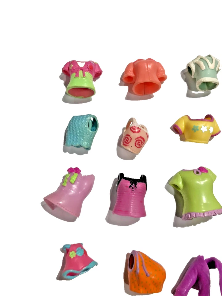 LOT of 15 Mattel Polly Pocket Tops- short sleeve, long sleeve, halter,  crop top - Image 3 of 4