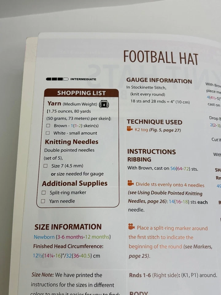 Leisure Arts Knit Hats for Babies 9 Designs Knitting Pattern 6192 - Image 3 of 4