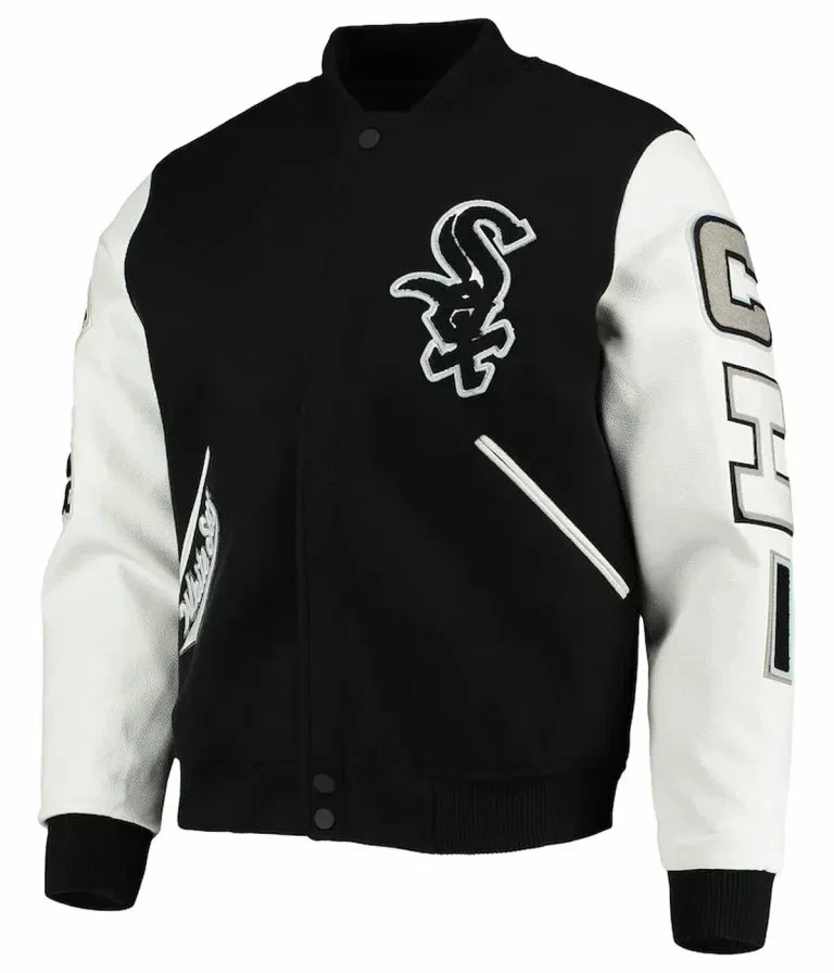 Chicago White Sox Varsity Black WoolSleeves Letterman Jacket