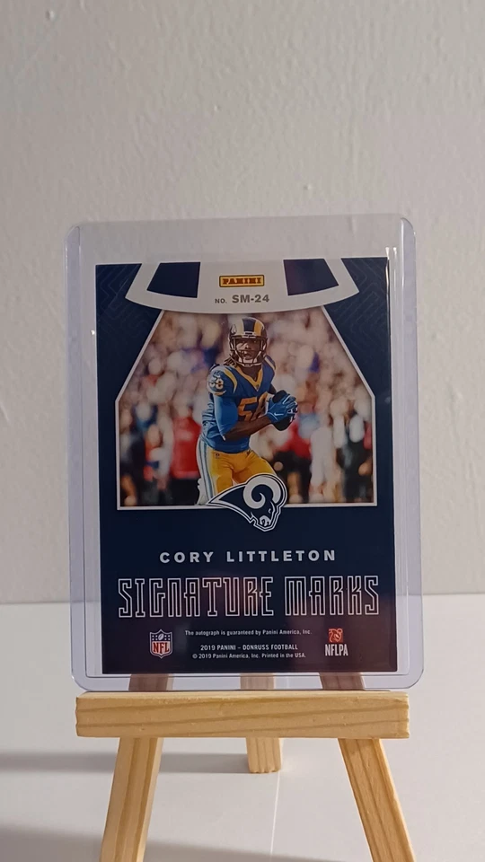 2019 Panini Donruss Signature Marks Cory Littleton #SM-24 Auto Los Angeles Rams  - Image 4 of 4
