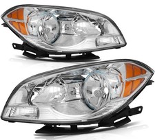 Pair Headlight Assembly For Chevrolet Malibu 2.4l 2008-2012 Chrome Housing