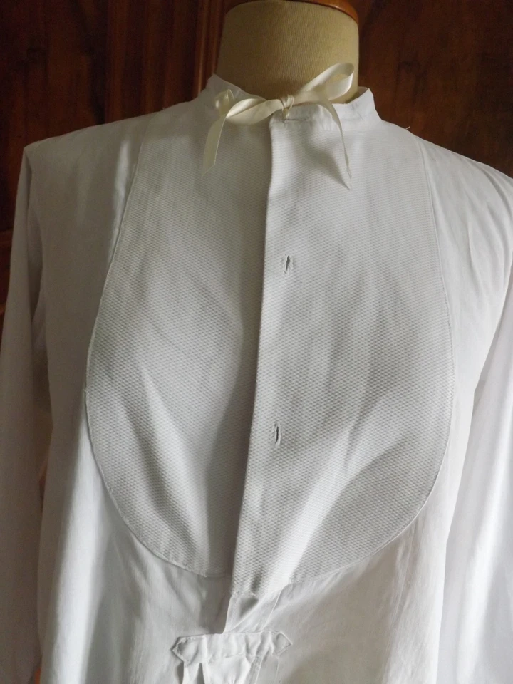 chemise d'homme à plastron , taille XXL, ancienne - Photo 3/4