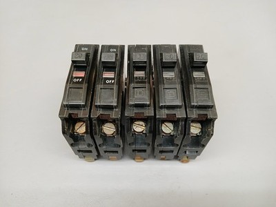 Square D QO120 1 Pole 20 Amp 120/240V Circuit Breaker Lot of 5