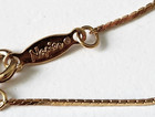 Vintage Napier Gold Tone Herringbone Chain Necklace Frosted Clear Crystal Rose — photo 10