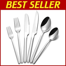 Kingstone 24-Piece Silverware Set for Home, Restaurant