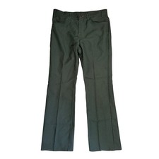Vintage 1977 Levis 517 Sta-Prest Green Bootcut Pants Talon Zip 34x32 10517-6138