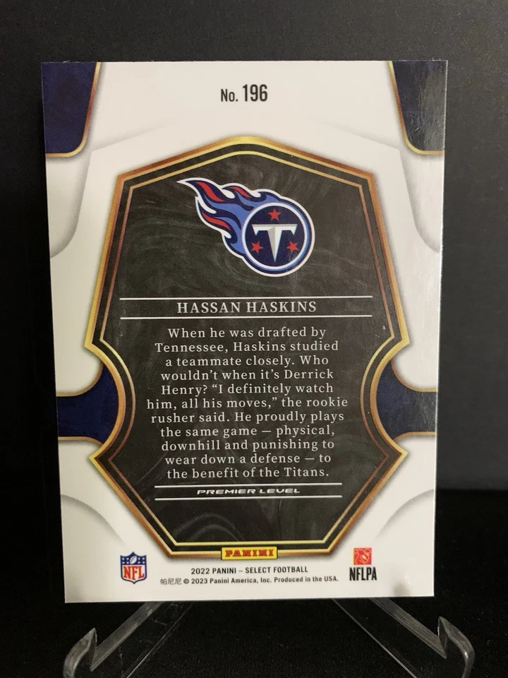 2022 Panini Select FOOTBALL HASSAN HASKINS ROOKIE BASE TITANS RC - Image 2 of 2