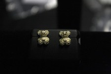 Yellow Gold Plating Over .925 Silver Teddy Bear Shaped VVSD 1CT Diamond Earrings