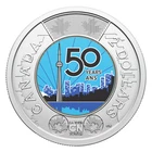 Canada 2026, $2 50th Anniversary of the CN Tower, Coloured Coin from Roll, BU