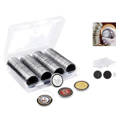 Durable Clear Coin Holders - 100pcs Capsules for Silver Eagles & Collectibles