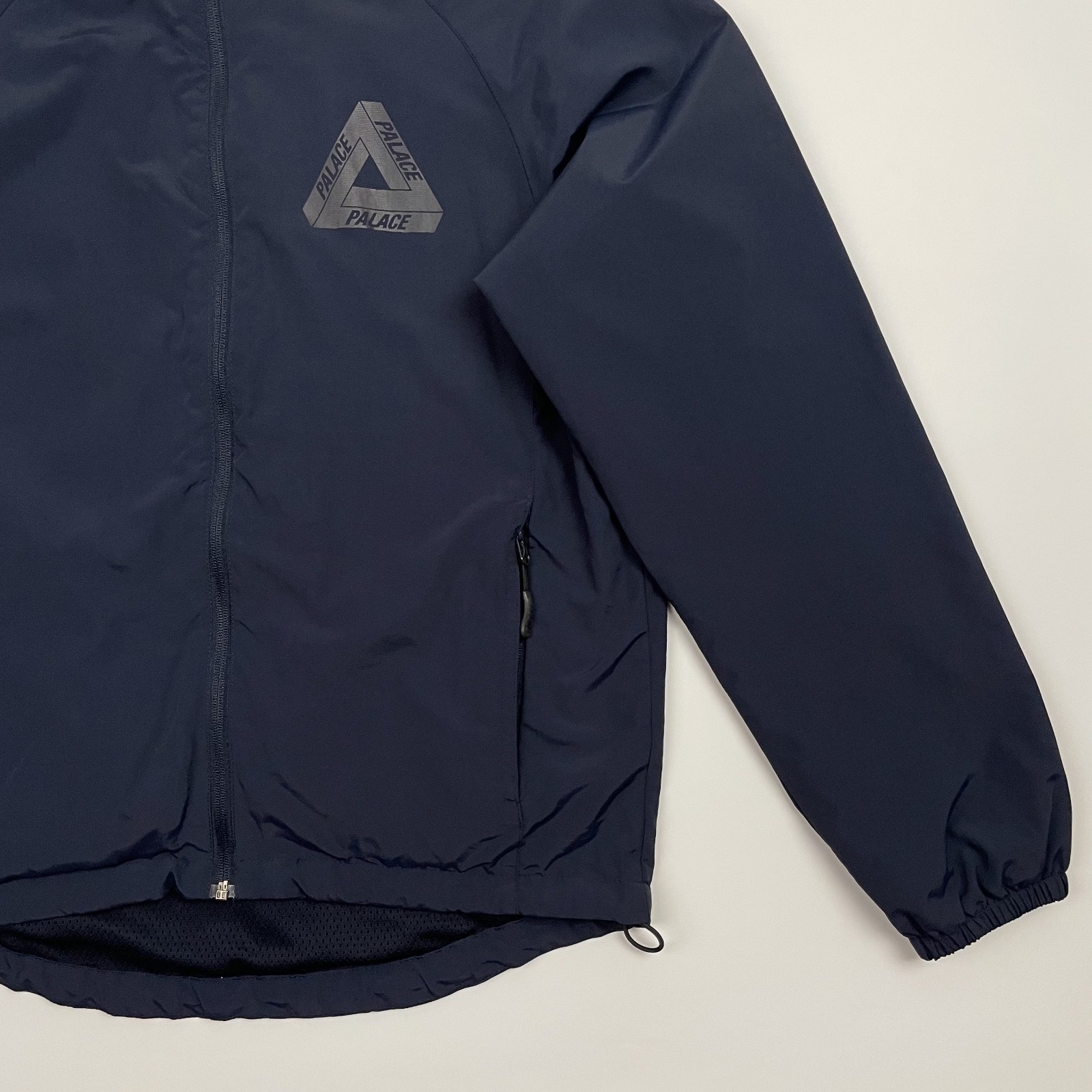 Palace Skateboards Windbreaker Jacket Blue Nylon Hoodie Logo Men’s Size S image 9