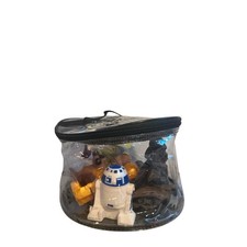 Disney Parks Star Wars Bath Pool Toy Figures 7 Piece Set Carry Case 2008