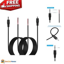 Dual Pack 3FT 3.5mm AUX Cables to Bare Wire - Perfect for Home Outdoors