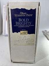 Set of 12 Stampin Up Classic BOLD BRIGHTS Ink Pads In Box Preowned