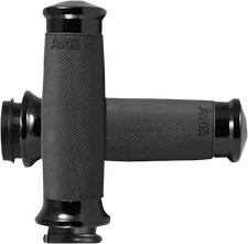 Avon Black Contour TBW Hand Grips for 2008-2025 Harley Touring Softail FLHX FLFB