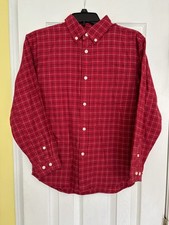 Gap Red Plaid Flannel Long Sleeved Shirt Boy size L 10