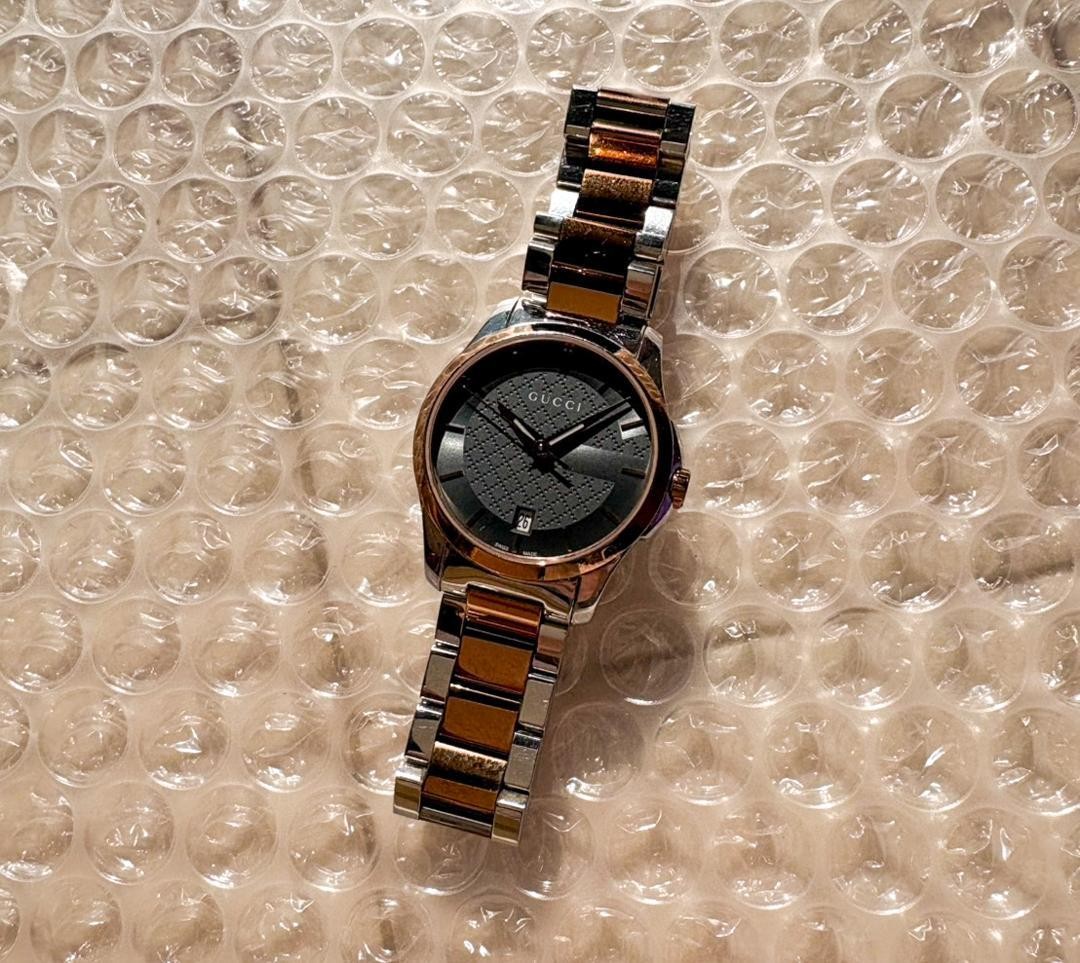 Gucci 1265 G Timeless Gray Dial Women's Watch 27mm Used Working image 2