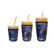 3-Pack Iced Coffee Sleeve SET OF 3 - Black Camo