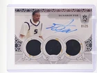 DE'AARON FOX 2023-24 TOPPS ROYALTY TRIPLE JERSEY AUTO SILVER PATCH /25  Q1691