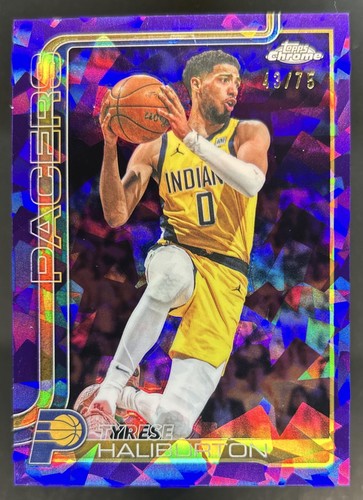 2025-26 Topps Chrome Update Sapphire Tyrese Haliburton Purple Refractor #/75