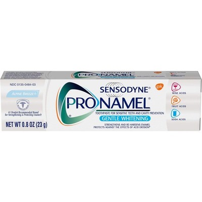 3 Pack Sensodyne Pronamel Gentle Whitening Travel Size Toothpaste 0.8 ounce each