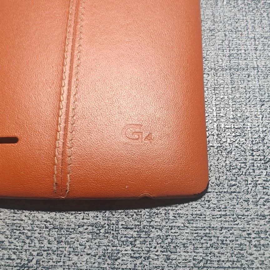 Cubierta Trasera LG G4 Cuero Genuino - Marrón | Usado OEM Repuesto Foto 2 de 4