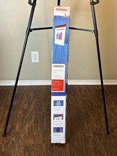 Staples Dual-Purpose Easel Black Aluminum Tripod Adjustable Height 34"-63" 25lb