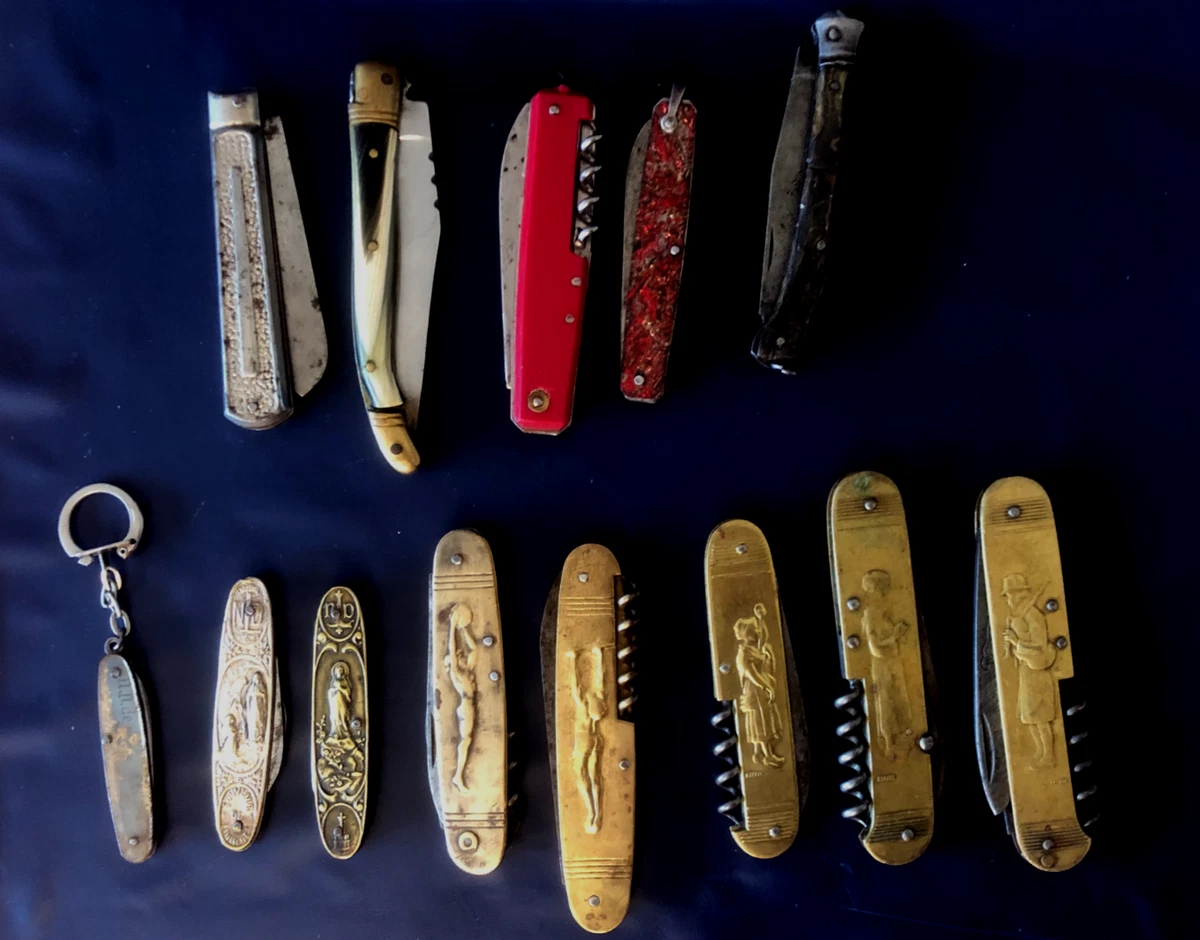 LOT DE 7 anciens couteaux de poche / Canifs / Couteaux / Collection EUR