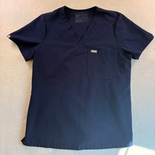 FIGS Technical Collection Navy Blue V-Neck Scrub Top FW1000 Womens Medium
