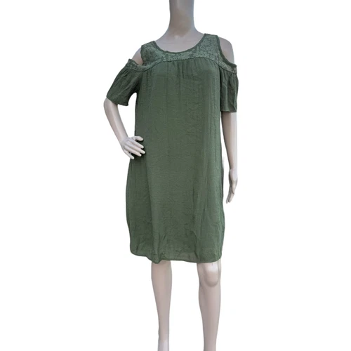 VETEMENTS Speed Control Vestito Donna Verde Pullover Lunghezza Ginocchio Spalle Fredde Cambio L