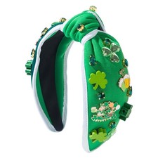 St. Patricks Day Headband, Green Shanrock Irish Hair Accessories, Clover Luck...
