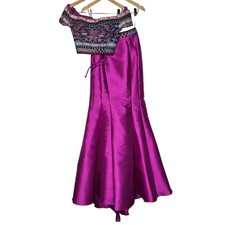 Ellie Wilde 2 Piece Mermaid Embroidered Off The Shoulder Prom Dress 4 EW118038