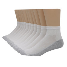 Hanes Men  s Double Tough Durability Ankle Socks 12-Pack 