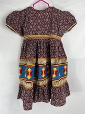 Vintage Seminole Patchwork Girl  s Dress Handmade Native American