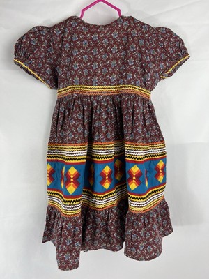 Vintage Seminole Patchwork Girl's Dress Handmade Native American