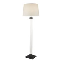 Stehlampe Stehleuchte Klein 156 Cm Stoff Glas Metall Schwarz Weiß E27 Wohnzimmer
