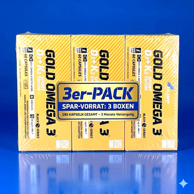 (164,50 EUR/kg)Olimp Gold Omegą 3 D3+K2 Sport 3x 60 Mega Caps Vitamine+Fischöl