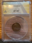 1918-s  Lincoln cent ,  extra fine  EF-40 scarce date & grade