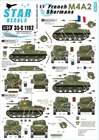 Star Decals 1/35 French Shermans Part 1: M4A2 decal 35C1102