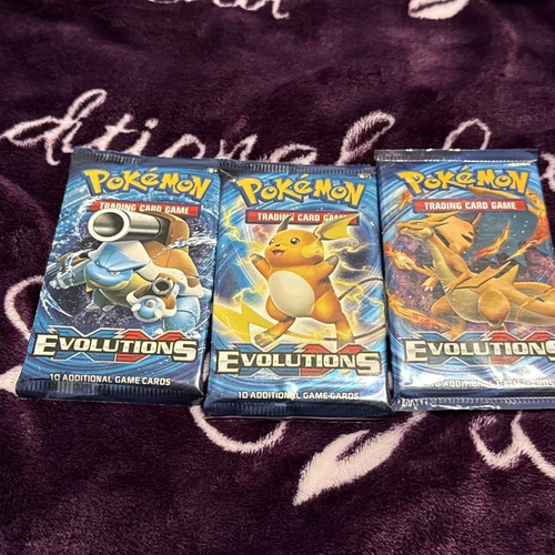 Pokémon TCG  -  Pokémon XY Evolutions 3 Booster Pack Lot 3/4 Art New Sealed