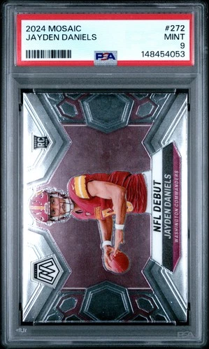 2024 PANINI MOSAIC #272 JAYDEN DANIELS ROOKIE RC PSA 9