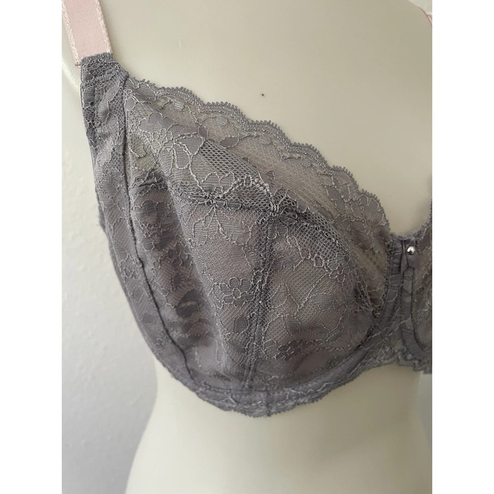 Freya Lingerie Women 32I Bra Floral Plunge Floral Lace Off Beat Lilac Pink NWT - Image 3 of 4