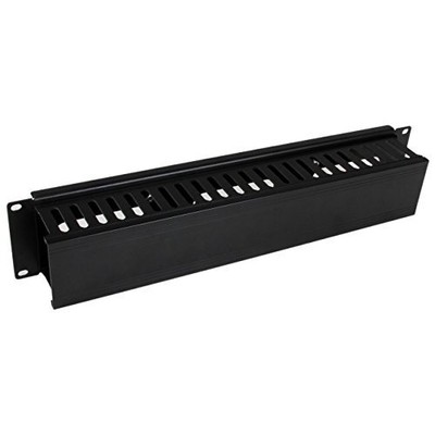 Startech.com 2u Horizontal Finger Duct Rack Cable Management Panel With Cover -
