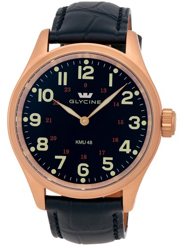 KMU 48 Kriegs Glycine Marine Uhren RG Placcato Acciaio Orologio Da Uomo  3906.29AT LBK7D | eBay