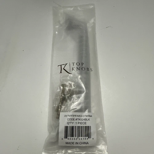 Top Knobs TK824BLK Cabinet  Lily Pull 6 5/16 Inch Center-Flat Black - Picture 1 of 3