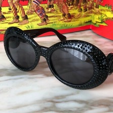 GIANNI VERSACE sunglasses 418/F Col. 852 black w/ crystals from S/S 1996