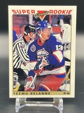 1993-94 Topps Premier Jets Hockey Card #130 Teemu Selanne SR Super Rookie