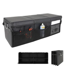 For Audi A3 A4 A5 Q7 SUV Car Leather Rear Trunk Organizer Cargo Box Storage Bag